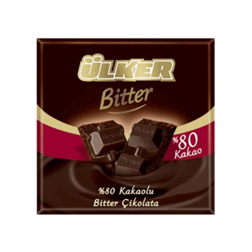 ÜLKER %80 CUADRADO DE CHOCOLATE NEGRO 60 GR