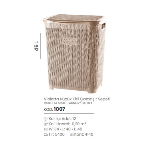 VIOLETTA CESTA DE ROPA PEQUEÑA