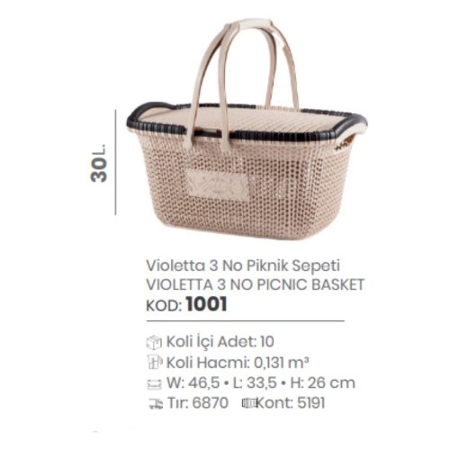 VIOLETTA 3 SIN CESTA DE PICNIC