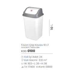 CUBO DE BASURA FAVORITO 10 LT