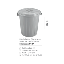 CUBO DE BASURA BATTAL PEQUEÑO 25 LT