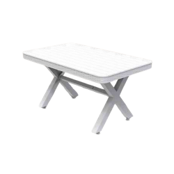 90 * 150 MESA SIN VIDRIO RADDAN DE PATAS CRUZADAS