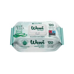 WEWİ TOALLITAS HÚMEDAS 120 PIEZAS (ALOE VERA)