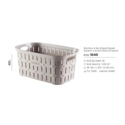 BAMBÚ 4 NO CESTA RECTANGULAR