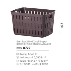 BAMBÚ 2 NO CESTA RECTANGULAR